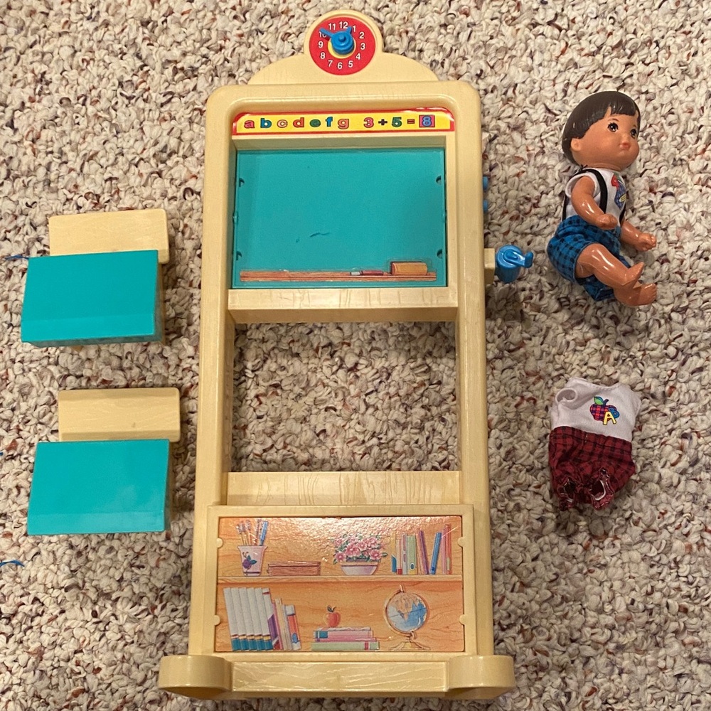 Barbie school set various pieces